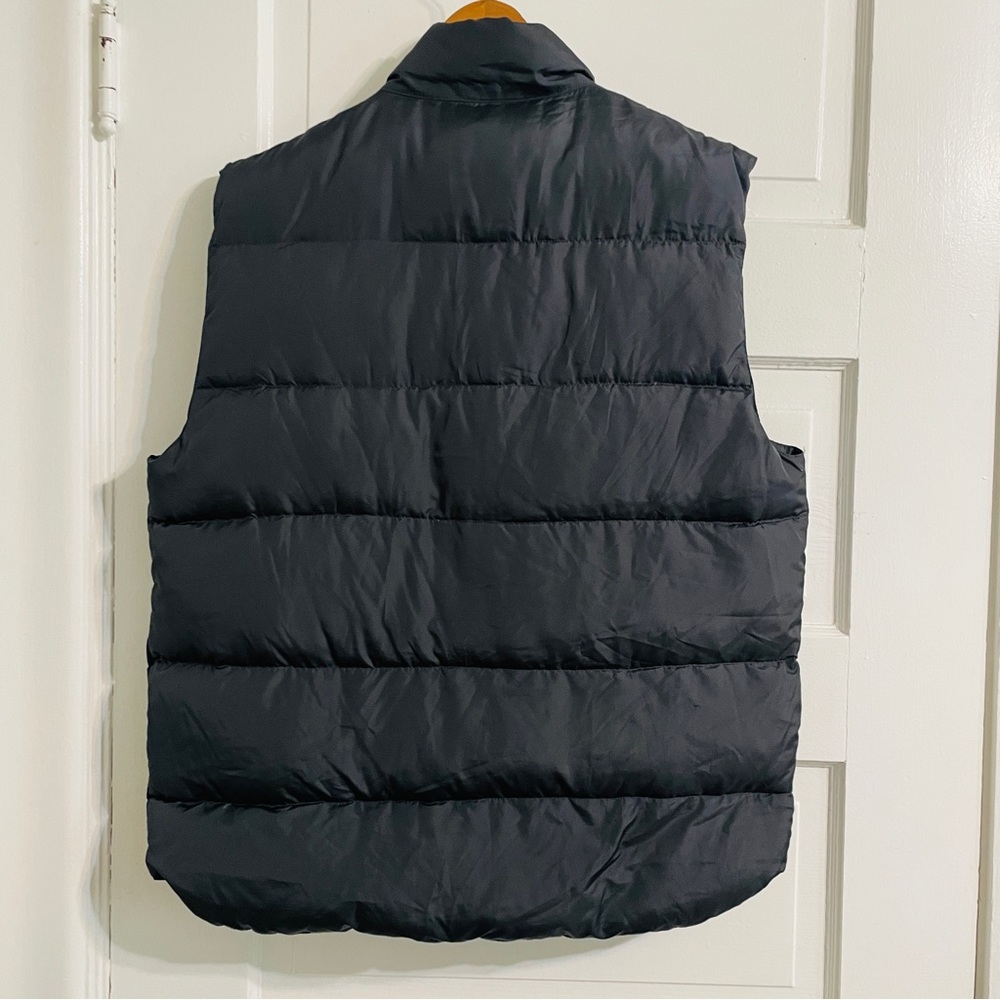 Men’s Cabela’s Navy Blue Premier Northern Goose Down Snap Vest - Picture 2 of 4